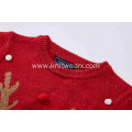 Girl's Knitted Ugly Funny Reindeer Christmas Pullover